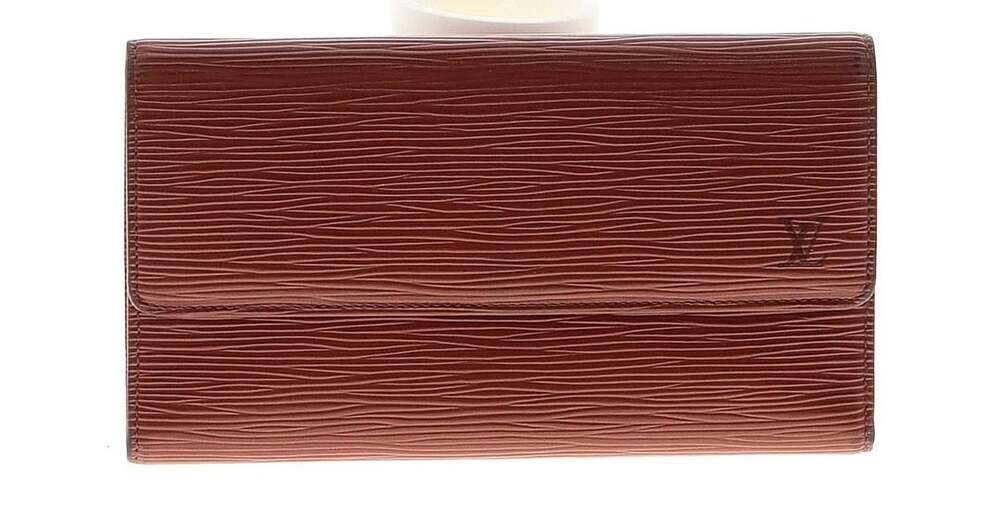 Louis Vuitton Epi Porte Tresor International Wallet Brown Leather